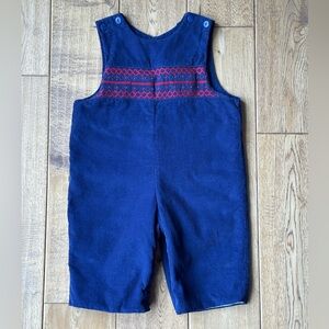Anavini Blue Corduroy Smocked Longall size 6 Months
